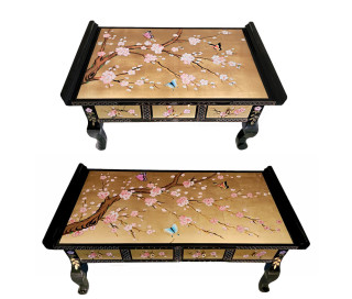 금매화 경상_대/소 순금 금박 금매화경상 매화그림 나비그림